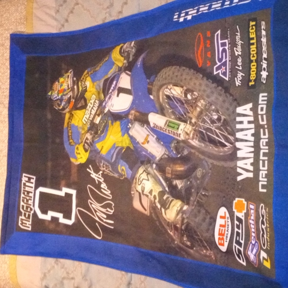 Collectible Jeremy McGrath blanket
